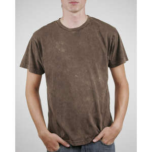 Alternative Men's Acid Wash Basic Crew - Dark/All Brown