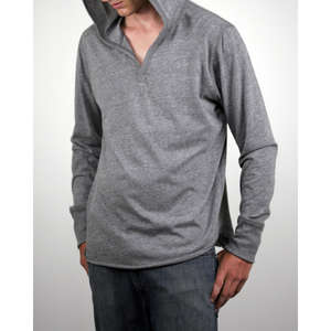 Alternative Long-Sleeve Pullover Hoodie - Light/Heather Gray, Eco Heather