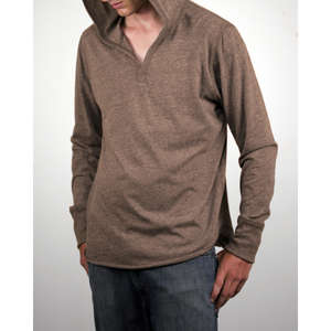 Alternative Long-Sleeve Pullover Hoodie - Dark/Colors Brown, Eco