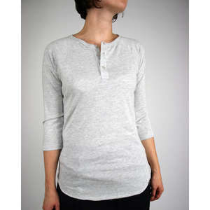 Alternative 3/4-Sleeve Raglan Henley - Light/Heather Oat, Eco Heather