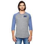 Customized Promotional Products - Alternative 3/4-Sleeve Raglan Henley - Dark/Colors