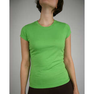Alternative Women's Cap-Sleeve Crew - Dark/Colors Green, Grass