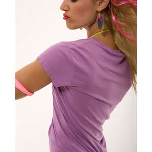 Alternative Women's Cap-Sleeve Crew - Dark/Colors Iris