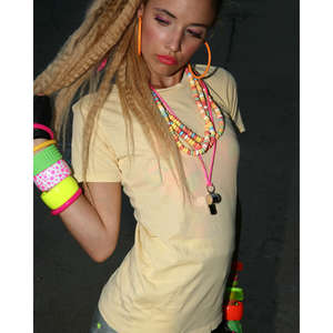 Alternative Women's Basic Crew - Dark/All Yellow, Sun