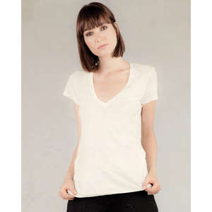 Alternative Women's Short-Sleeve V-Neck - Dark/All White