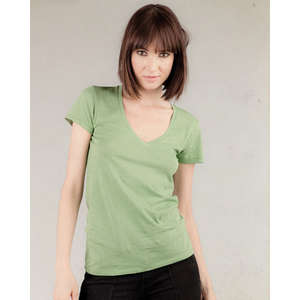 Alternative Women's Short-Sleeve V-Neck - Dark/All Green, Algae