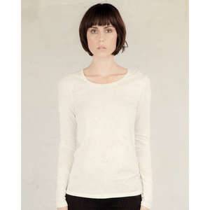 Alternative Women's Long-Sleeve Crew - Dark/All White