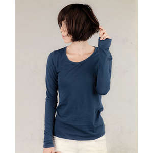 Alternative Women's Long-Sleeve Crew - Dark/All Blue, Marine