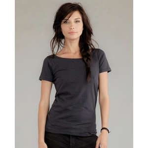 Alternative Women's Organic Scoop Neck - Dark/All Gray, Coal