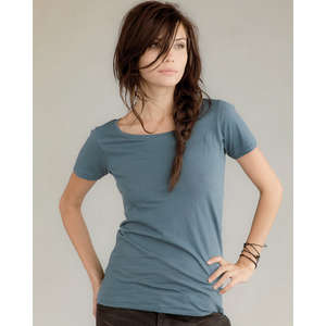 Alternative Women's Organic Scoop Neck - Dark/All Blue, Ocean