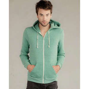 Alternative Long-Sleeve Zip Hoodie - Dark/Colors Green, Eco