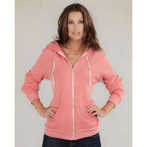 Alternative Long-Sleeve Zip Hoodie - Dark/Colors Red, Eco