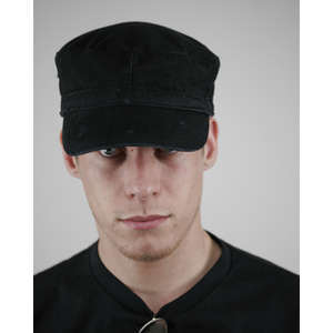 Alternative Destroyed Military Cap - Dark/All Black/Red