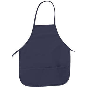 Big Accessories Two-Pocket 24" Apron - Dark/All Blue, Navy