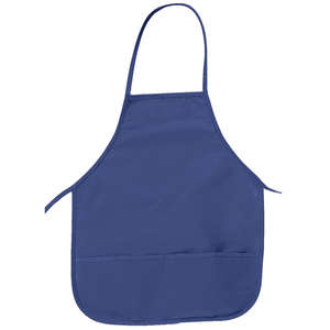 Big Accessories Two-Pocket 24" Apron - Dark/All Blue, Royal