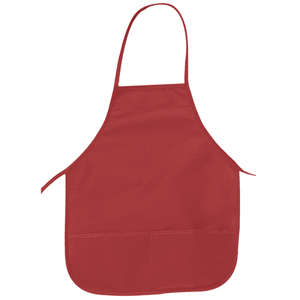 Big Accessories Two-Pocket 24" Apron - Dark/All Red