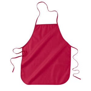Big Accessories 24" Apron without Pockets - Dark/All Red