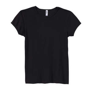 Bella Women's 1x1 Baby Rib Cap-Sleeve T-Shirt - Dark/All Black