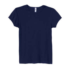 Bella Women's 1x1 Baby Rib Cap-Sleeve T-Shirt - Dark/All Blue, Navy
