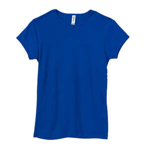 Bella Women's 1x1 Baby Rib Cap-Sleeve T-Shirt - Dark/All Blue, True Royal