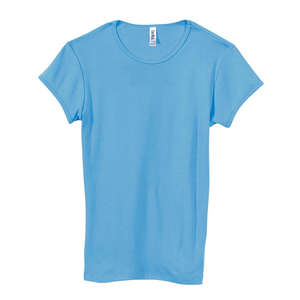Bella Women's 1x1 Baby Rib Cap-Sleeve T-Shirt - Dark/All Blue, Ocean