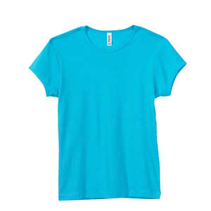 Bella Women's 1x1 Baby Rib Cap-Sleeve T-Shirt - Dark/All Turquoise