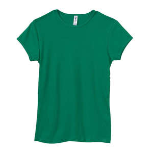 Bella Women's 1x1 Baby Rib Cap-Sleeve T-Shirt - Dark/All Green, Kelly