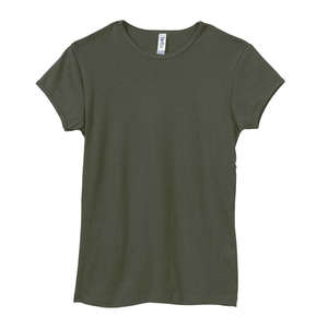 Bella Women's 1x1 Baby Rib Cap-Sleeve T-Shirt - Dark/All Green, Army