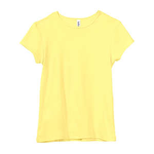 Bella Women's 1x1 Baby Rib Cap-Sleeve T-Shirt - Dark/All Yellow