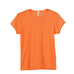 Bella Women's 1x1 Baby Rib Cap-Sleeve T-Shirt - Dark/All Orange