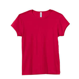 Bella Women's 1x1 Baby Rib Cap-Sleeve T-Shirt - Dark/All Red