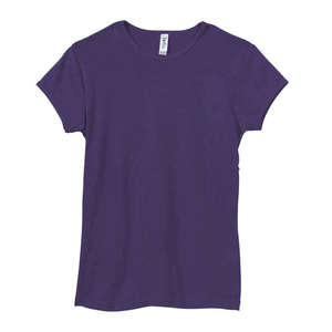 Bella Women's 1x1 Baby Rib Cap-Sleeve T-Shirt - Dark/All Purple