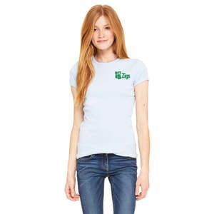 Custom Promotional Bella Women's 1x1 Baby Rib Cap-Sleeve T-Shirt - Dark/All