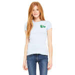 Personalized Apparel - Bella Women's 1x1 Baby Rib Cap-Sleeve T-Shirt - Dark/All