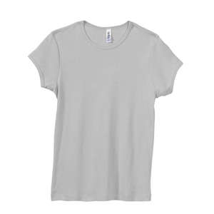 Bella Women's 1x1 Baby Rib Cap-Sleeve T-Shirt - Light/Heather Gray, Heathered Athletic