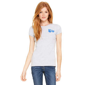 Custom Promotional Bella Women's 1x1 Baby Rib Cap-Sleeve T-Shirt - Light/Heather