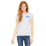 Promotional Apparel - Bella Women's 1x1 Baby Rib Cap-Sleeve T-Shirt - Light/Heather