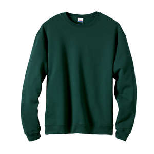 Hanes Premium Cotton Fleece Crew - Dark/Colors Green, Deep Forest