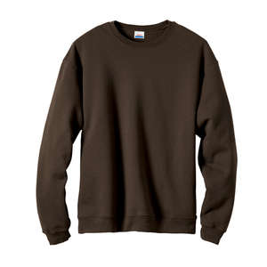 Hanes Premium Cotton Fleece Crew - Dark/Colors Chocolate, Dark