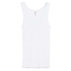 Bella Women's 2x1 Rib Tank - Light/Heather White