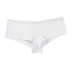 Bella Women's Cotton/Spandex Shortie Panties - White/Neutral White