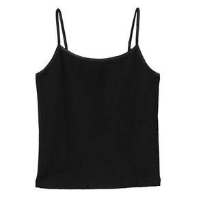 Bella Women's Cotton/Spandex Camisole - Dark/All Black