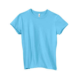 Bella Women's Crew Neck Jersey T-Shirt - Dark/Colors Aqua, Light