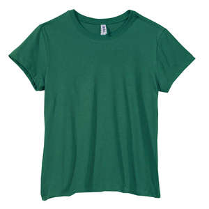 Bella Women's Crew Neck Jersey T-Shirt - Dark/Colors Green, Kelly