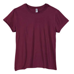 Bella Women's Crew Neck Jersey T-Shirt - Dark/Colors Maroon