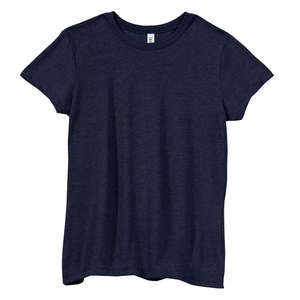 Bella Women's Crew Neck Heather Jersey T-Shirt - Dark/All Blue, Heathered Navy