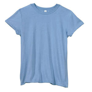 Bella Women's Crew Neck Heather Jersey T-Shirt - Dark/All Blue, Heather