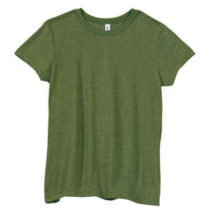 Bella Women's Crew Neck Heather Jersey T-Shirt - Dark/All Green, Heathered