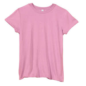 Bella Women's Crew Neck Heather Jersey T-Shirt - Dark/All Pink, Heathered