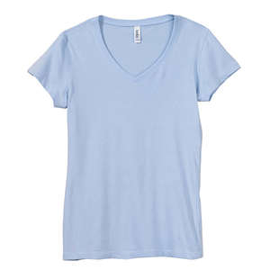 Bella Women's V-Neck Jersey T-Shirt - Dark/Colors Blue, Baby